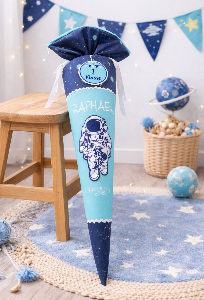 Schultüte Astronaut, passend zum Ergobag Raumfahrbär,  Zuckertüte aus Stoff