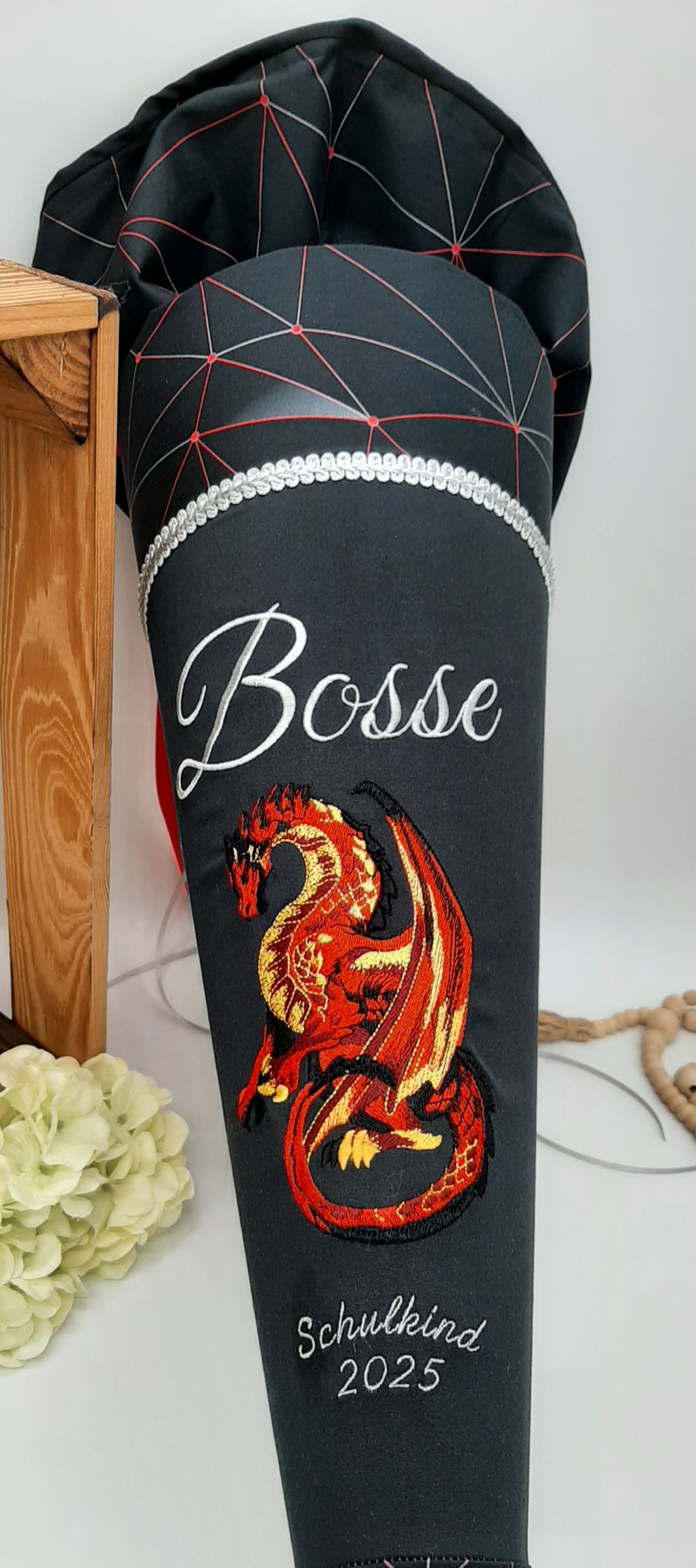 Schultüte Drache, Stoffschultüte, Schultüte passend zum Dragon Drako von Step by Step – Bild 4