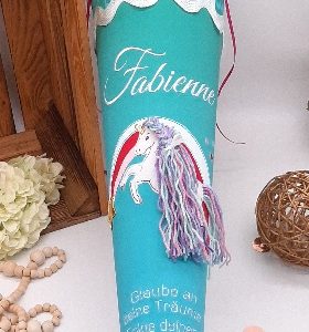 Schultüte Einhorn mit Regenbogen, passend zum Scout Extrem Unicorn