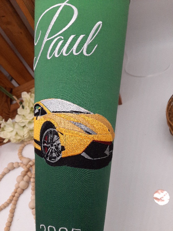 Schultüte Auto, Lamborghini, passend zum Ergobag Bärtastisch, Zuckertüte aus Stoff – Bild 8