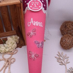 Schultüte Schmetterlinge, passend zum Sweet Unicorn Nuala von step by step