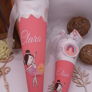 Schultüte Rainbow Ballerina, Regenbogenschultüte