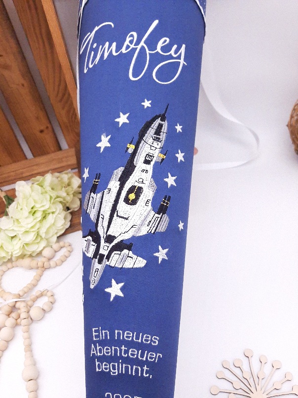 Schultüte Spaceshuttle, Weltraumschultüte, passend zum Step by Step Starshuttle Elio, Leuchtet Nachts – Bild 6