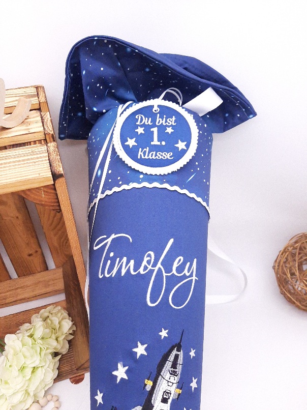 Schultüte Spaceshuttle, Weltraumschultüte, passend zum Step by Step Starshuttle Elio, Leuchtet Nachts – Bild 4