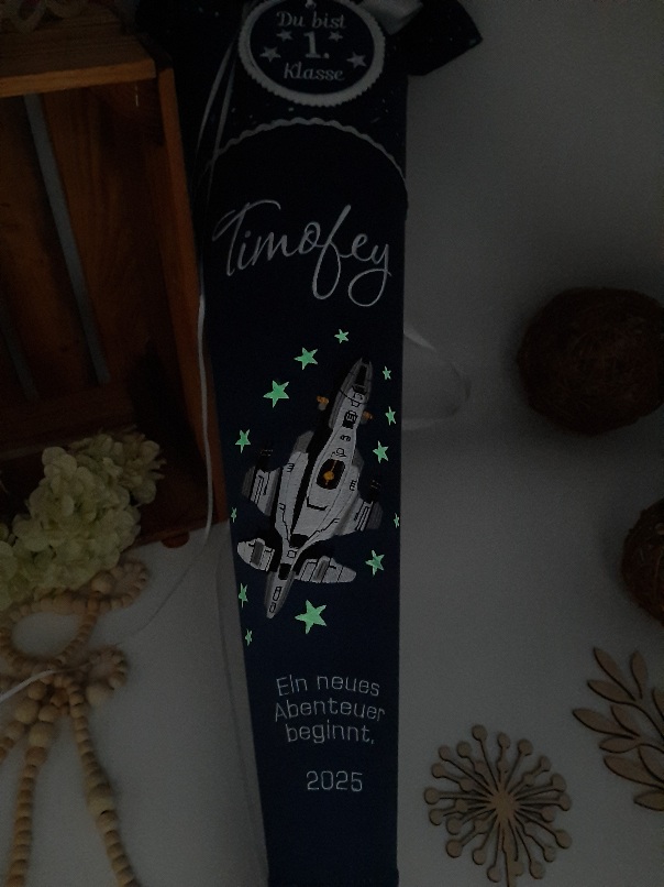 Schultüte Spaceshuttle, Weltraumschultüte, passend zum Step by Step Starshuttle Elio, Leuchtet Nachts – Bild 3