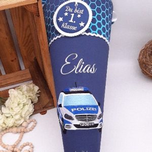 Schultüte mit Polizeiauto