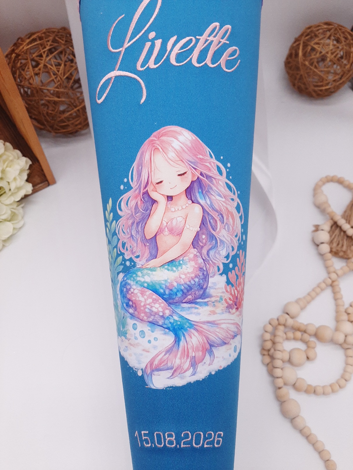 Schultüte Meerjungfrau, Schultüte passend zum Step by Step Mermaid Lola, Zuckertüte aus Stoff – Bild 3