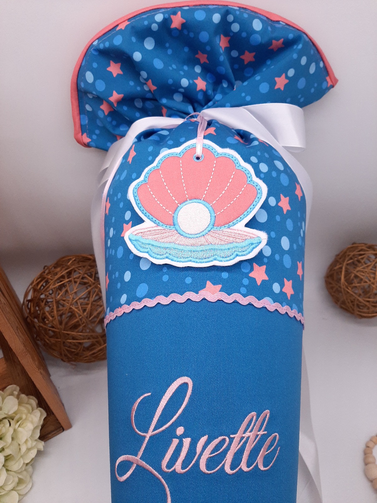 Schultüte Meerjungfrau, Schultüte passend zum Step by Step Mermaid Lola, Zuckertüte aus Stoff – Bild 4