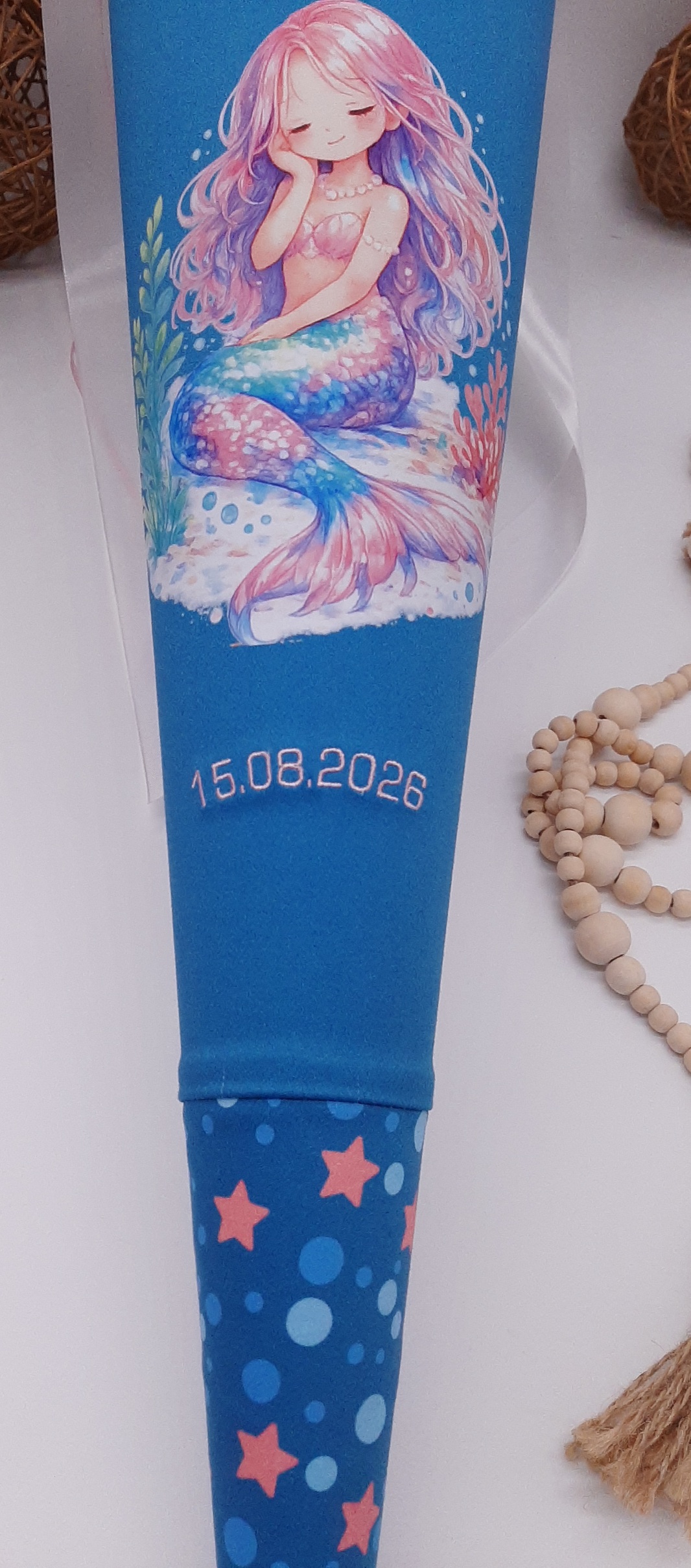 Schultüte Meerjungfrau, Schultüte passend zum Step by Step Mermaid Lola, Zuckertüte aus Stoff – Bild 6