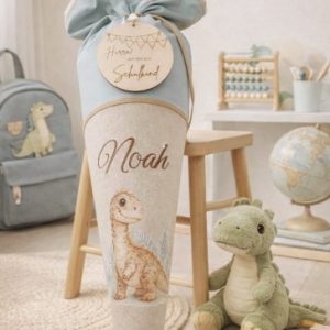 Schultüte Dinosaurier inkl. Holzschild