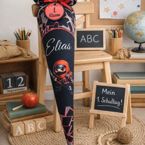 Schultüte passend zum Ninja Yuma, Ninjakämpfer, Ninja-Schultüte